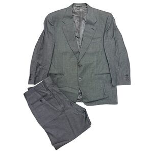 Canali Suit 2 Piece Set 100% Wool 40R Birdseye Pattern Luxury Casual Designer